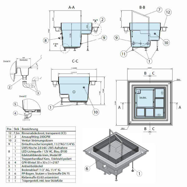 Sauna plunge pool Cold Dip Ice Cube