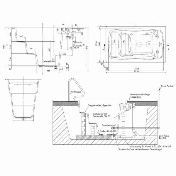 Sauna plunge pool Cold Dip Maxi 110