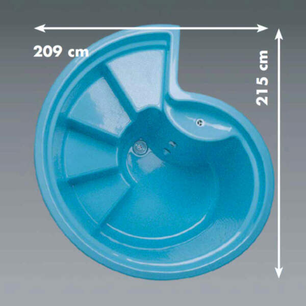 Tauchbecken Rondo 125 meerblau