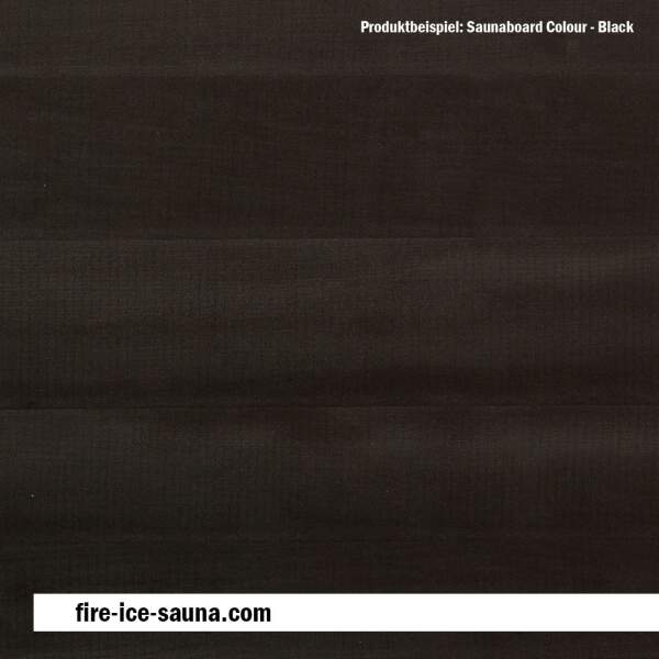 Saunaholz Espe farbig - Colour Black Furnier glatt