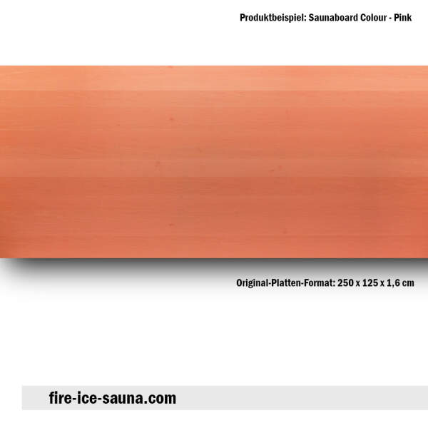 Saunaholz Espe farbig - Colour Pink Furnier glatt