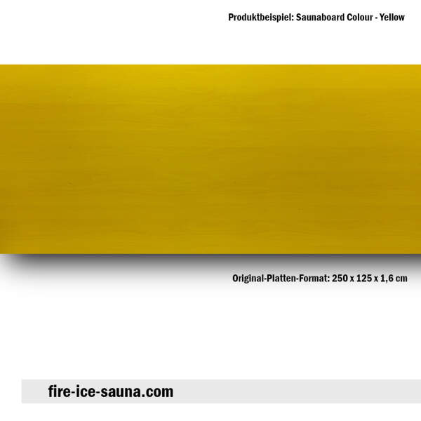 Saunaholz Espe farbig - Colour Yellow Furnier glatt