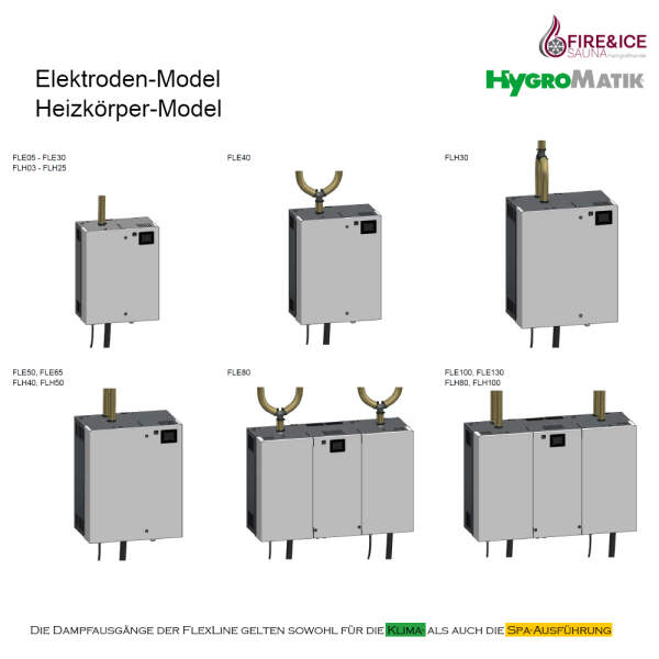 Dampfgenerator Hygromatik FlexLine Spa Elektrode