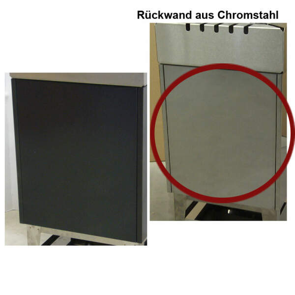 Rückwand aus Edelstahl für Lang Saunaöfen