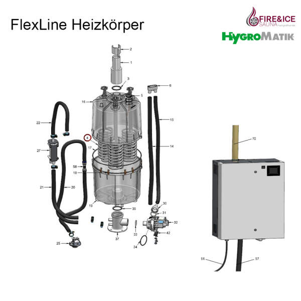 Heizkörper 208-240 V CY08 für Dampfgeneratoren (SP-03-01100)