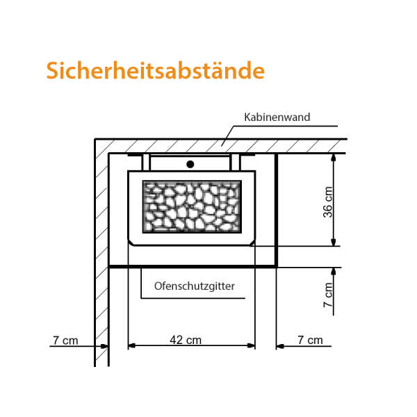 Sauna heater electric floor-standing and wall-mounted | 6,0 - 9,0 kW | eos 43.fn