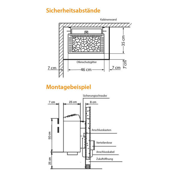 Saunaofen Elektro Stand-& Wandausführung | 7,5 - 12,0 kW | EOS Euro