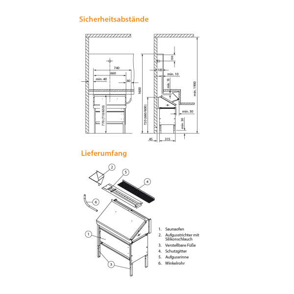 Sauna heater electric underbench | 3.0 kW - 6.0 kW | eos Invisio Mini