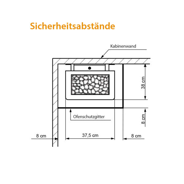 Sauna heater electric wall version | 4,5 - 9,0 kw | eos Thermat w