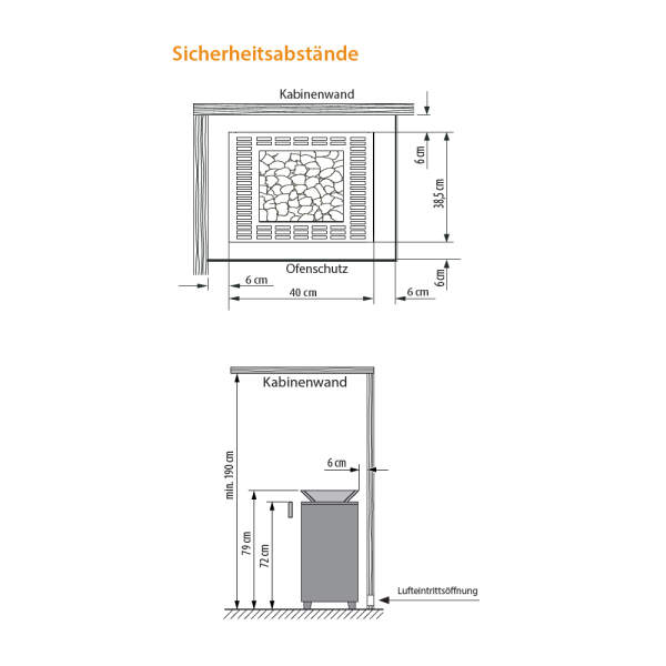 Saunaofen Elektro Design | 9,0 - 12,0 kW | EOS Cubo Avantgarde Black