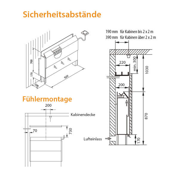 Sauna heater rear wall compact | 6,0 - 7,0 kW | eos 46.u Compact