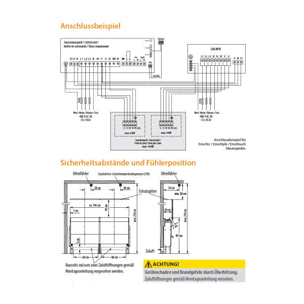 Sauna heater rear wall | 15,0 - 18,0 kW | eos 46.u xl