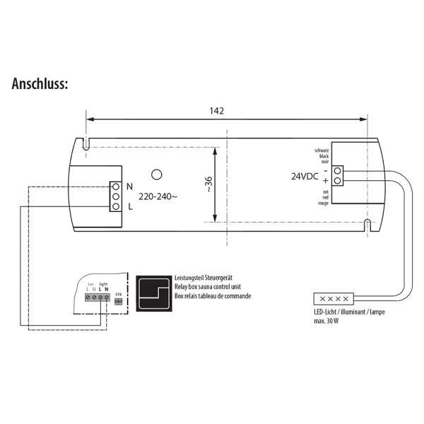 Transformer for led strips and led spots - 30 w