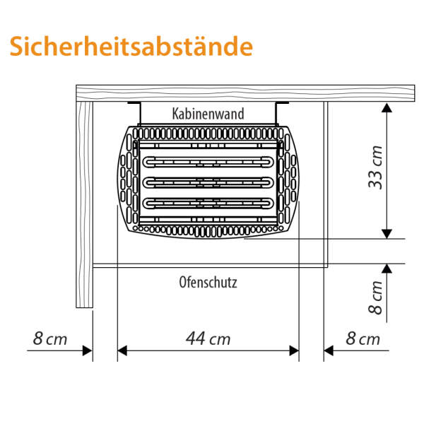 Sauna heater electric wall version black | 6,0 - 9,0 kw | eos Moment w