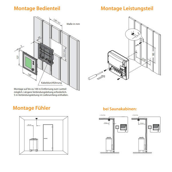 Sauna control eos Emotec d Anthracite