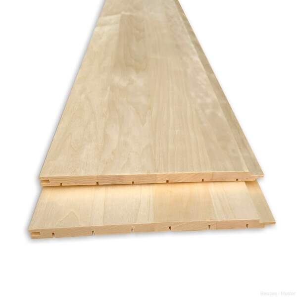 Sauna profile wood aspen | planed | 2400 mm x 120 mm x 15 mm