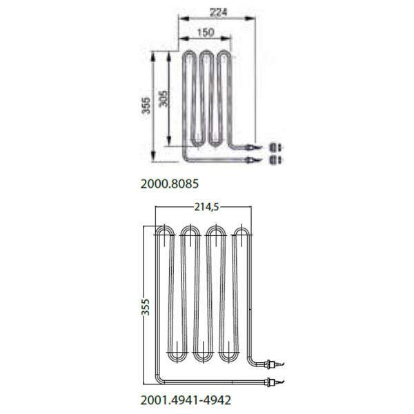 Heating rod - tubular heater eos 2500 w (2001.4942)