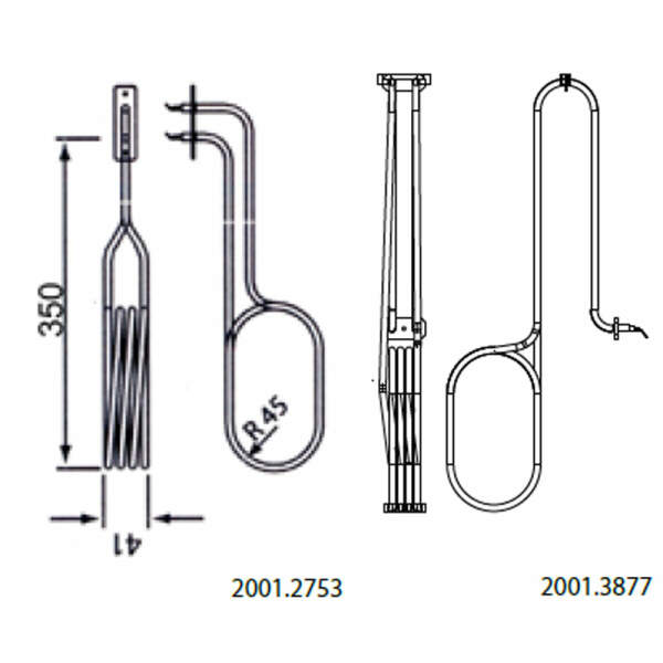 Heizstab - Rohrheizkörper für Verdampfer EOS 2000 W (2001.2753)