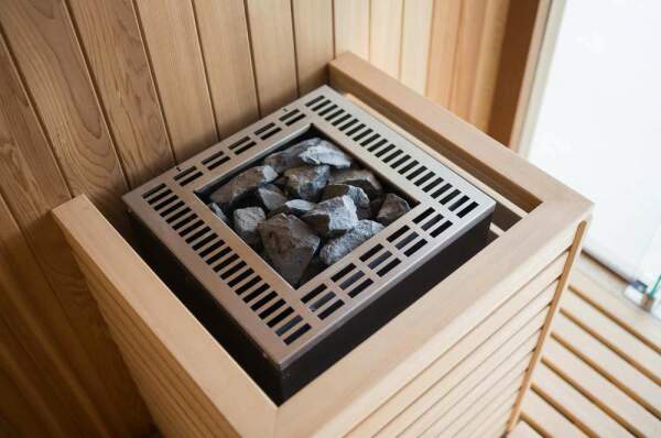Sauna heater cubo (floor standing) 12,0 kW anthracite pearl effect