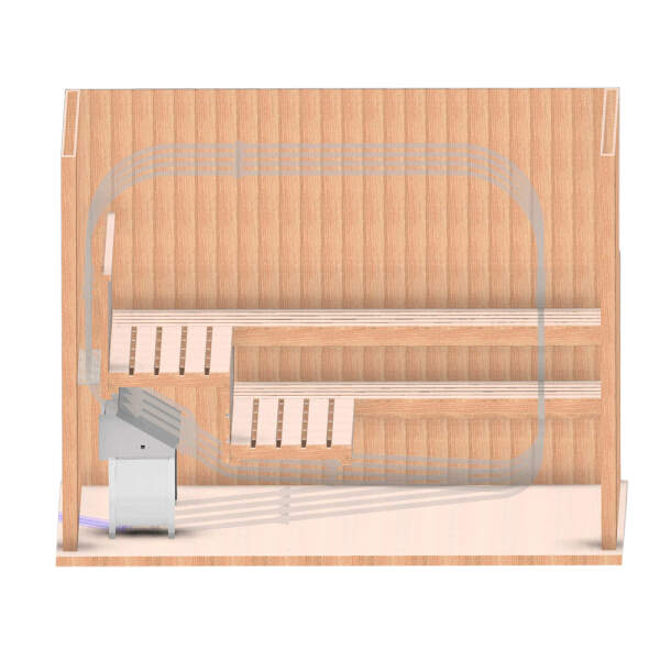 Sauna heater Invisio Mini (floor model, underbench heater) 3.0 kW Anthracite