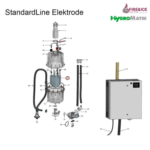 Electrodes for steam generators (b-3204021)
