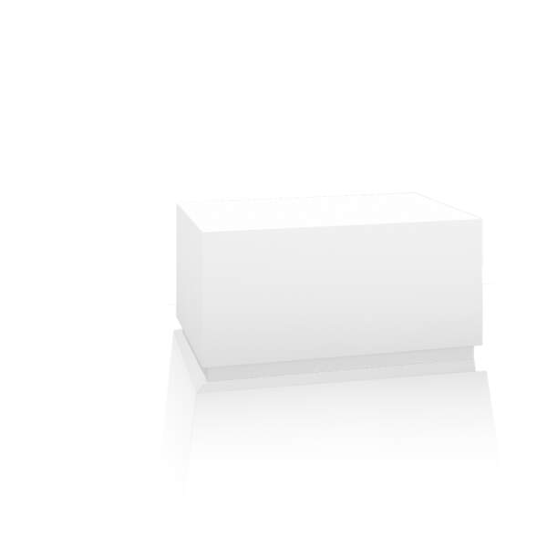 Bench block xxl, for foot basin, 90x45x50 cm, body: white, base: white