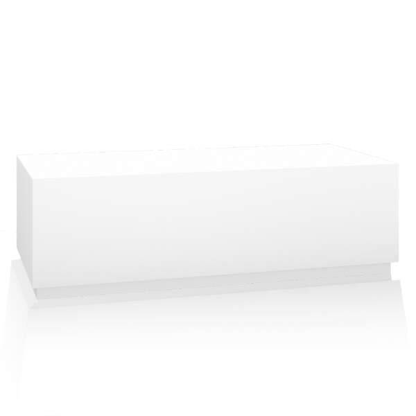 Bankblock XXL, für Fußbecken, 150x45x50 cm, Korpus: weiß, Sockel: weiß