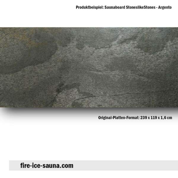 Sauna Board Thin Slate Argento, Aspen Cone Veneer with Stone Veneer Glimmer