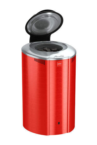 Saunaofen Forte AF4, 4 kW, mit Steuerung, Farbe: Rot