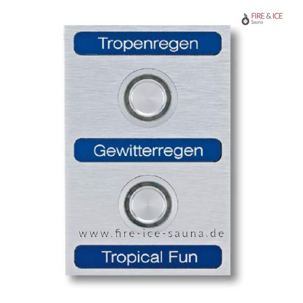 Name plates for experience showers Tropical Rain