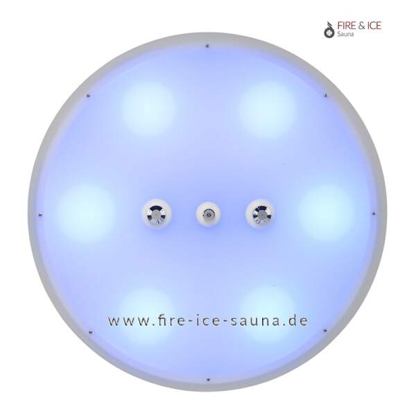 Rain shower - experience shower: PVC rain plate with 2 nozzles incl. sound system and button