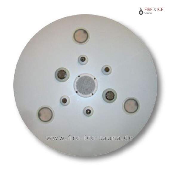 Regendusche - Erlebnisdusche: PVC-Regenteller mit 11 Düsen und Taster