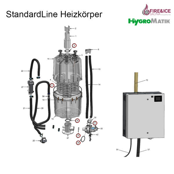 O-Ringset für Dampfgeneratoren (AC-04-01000)