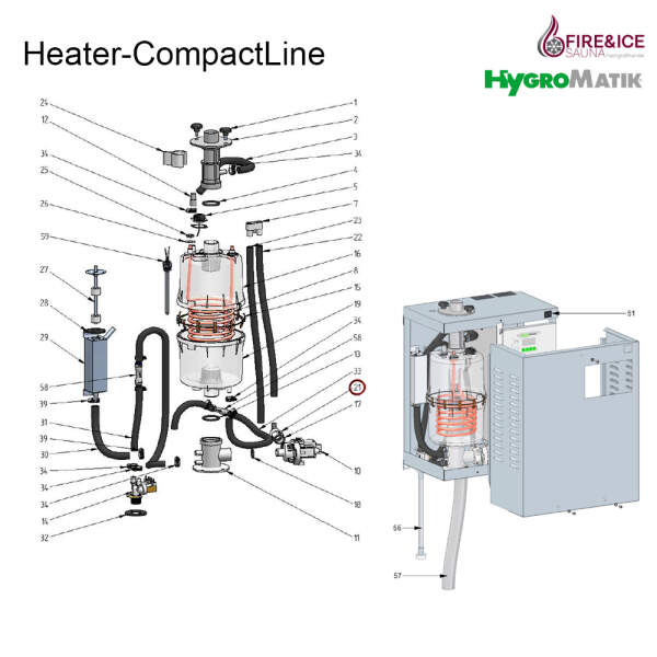 Adapter from pump to drain hose for steam generators (e-3425002)