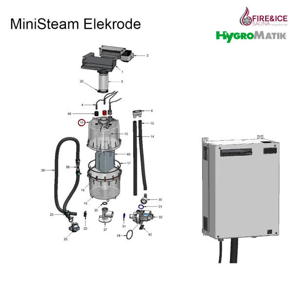 Dampfzylinder CY08 komplett (SP-03-00000) ersetzt B-2204231