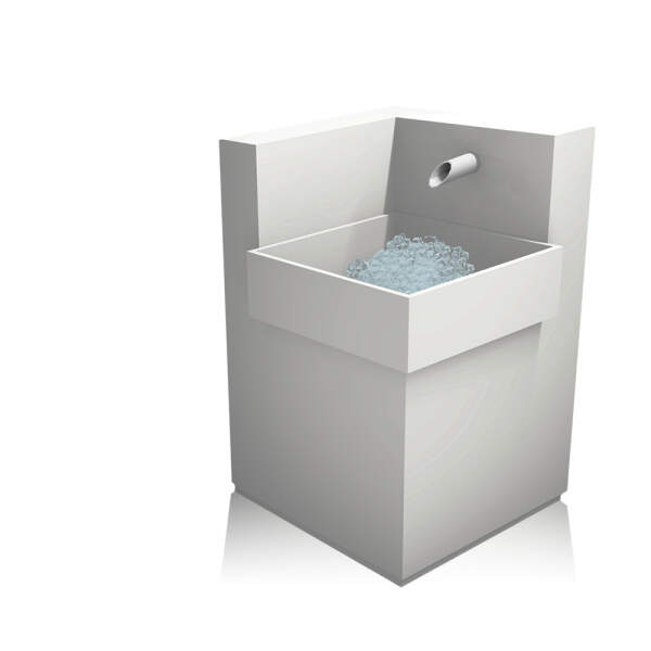 For small sauna areas (6kg/h), with overhanging basin